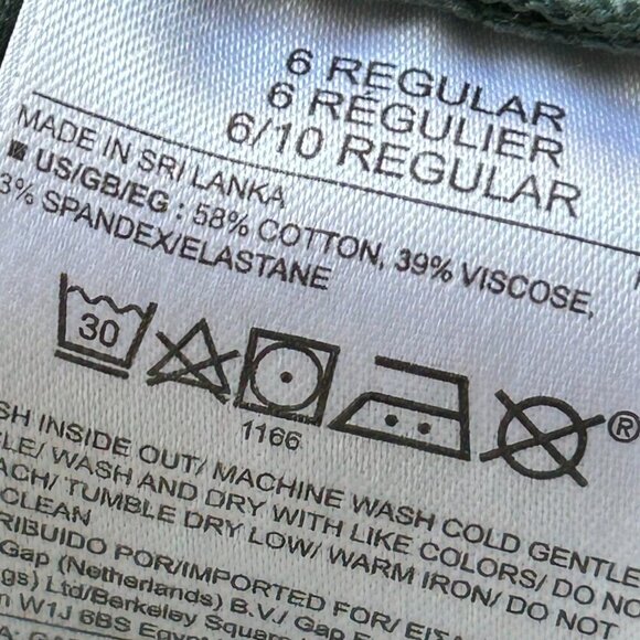 GAP Skinny Ankle Twill Casual Pants Size 6 Army Green Business Casual - Picture 4 of 8